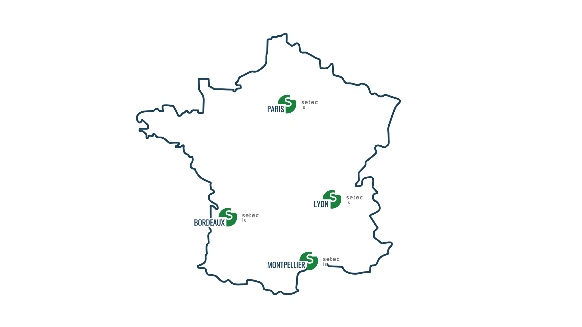 les implantations de setec is en France